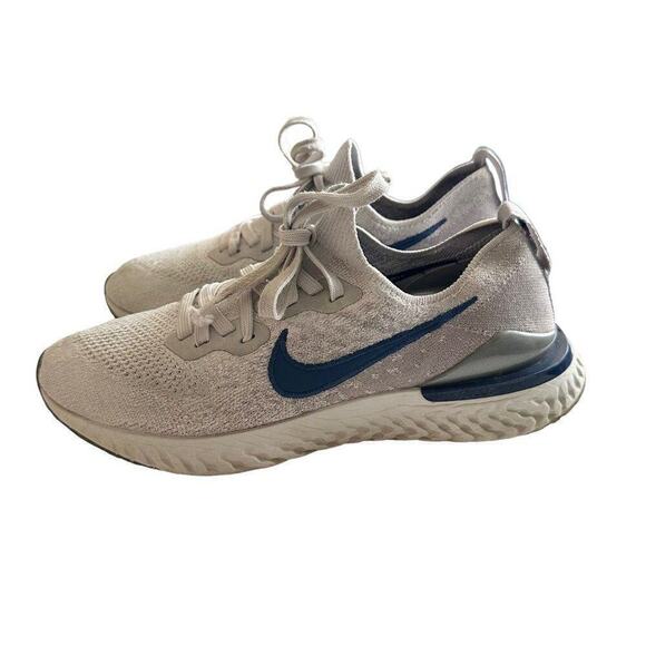 Nike Epic React Flyknit 2 Coastal Blue Vast Grey White BQ8928-015 Running‎ - Picture 3 of 12